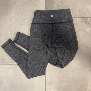 Lululemon Athletica Heathered Charcoal Leggings